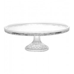 Prato Bolo 32cm 10,5cm Lys Com Pé Em Cristal Ecológico Wolff